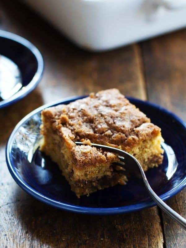 Cinnamon Sugar Zucchini Coffee Cake from Pinch of Yum