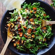 A picture of Roasted Sweet Potato, Wild Rice, and Arugula Salad