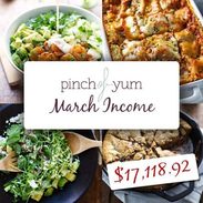 Blog Income and Traffic Report - March | pinchofyum.com
