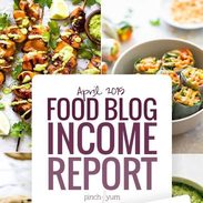 April Income Report Total for Pinch of Yum