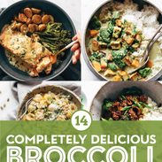 Brococli recipes in a collage.