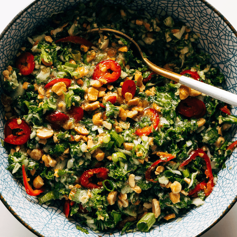 Kale salad in a bowl.