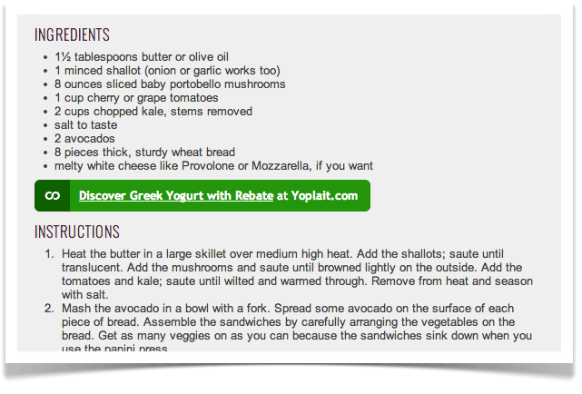 BlogHer Embedded Recipe Ads.