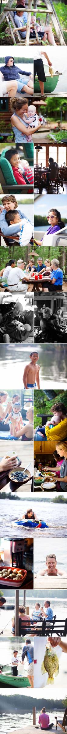 Cabin Vacation image collage.