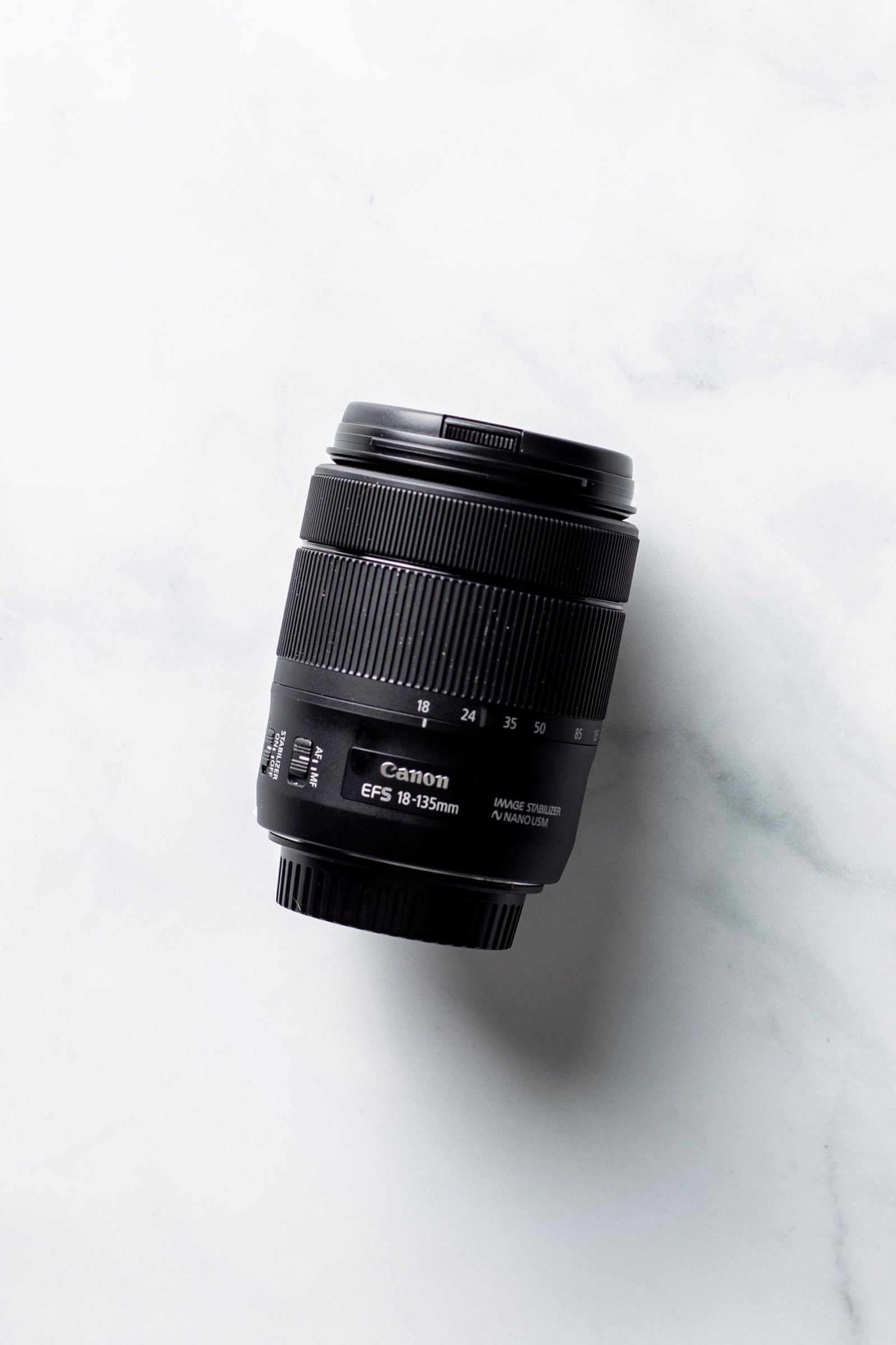 Canon EFS 18-135mm camera lens.