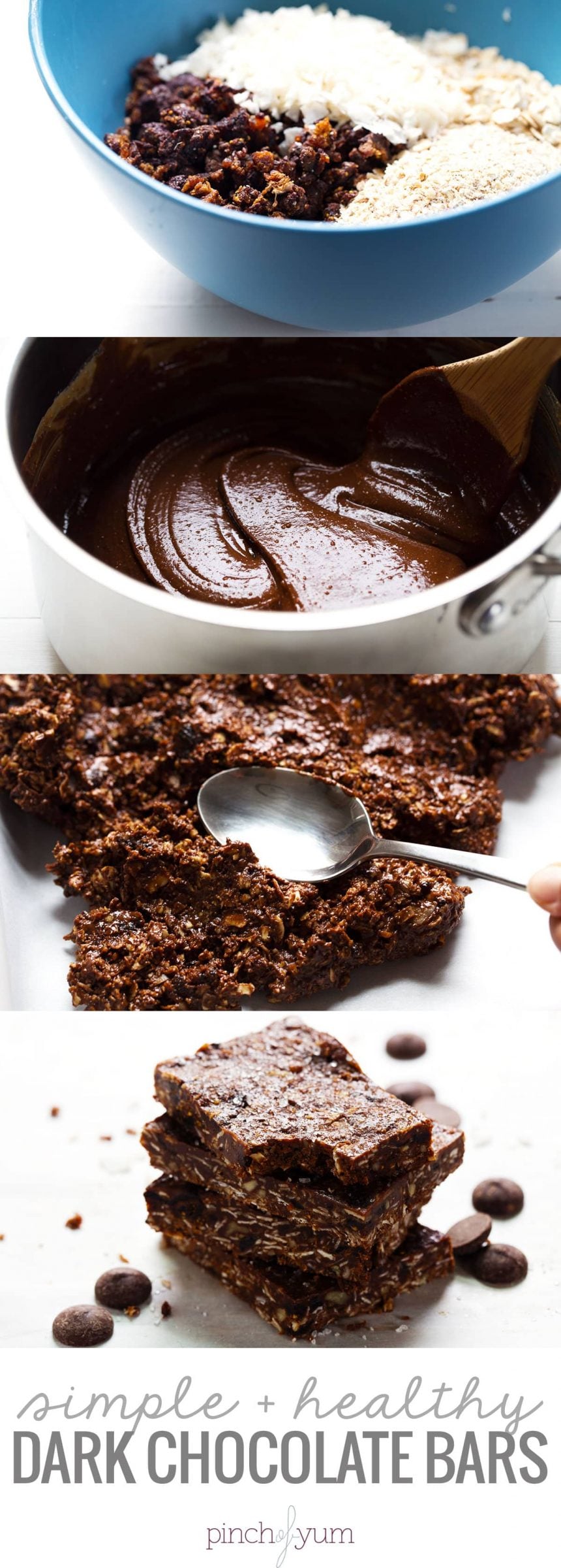 Process of making chocolate bars.